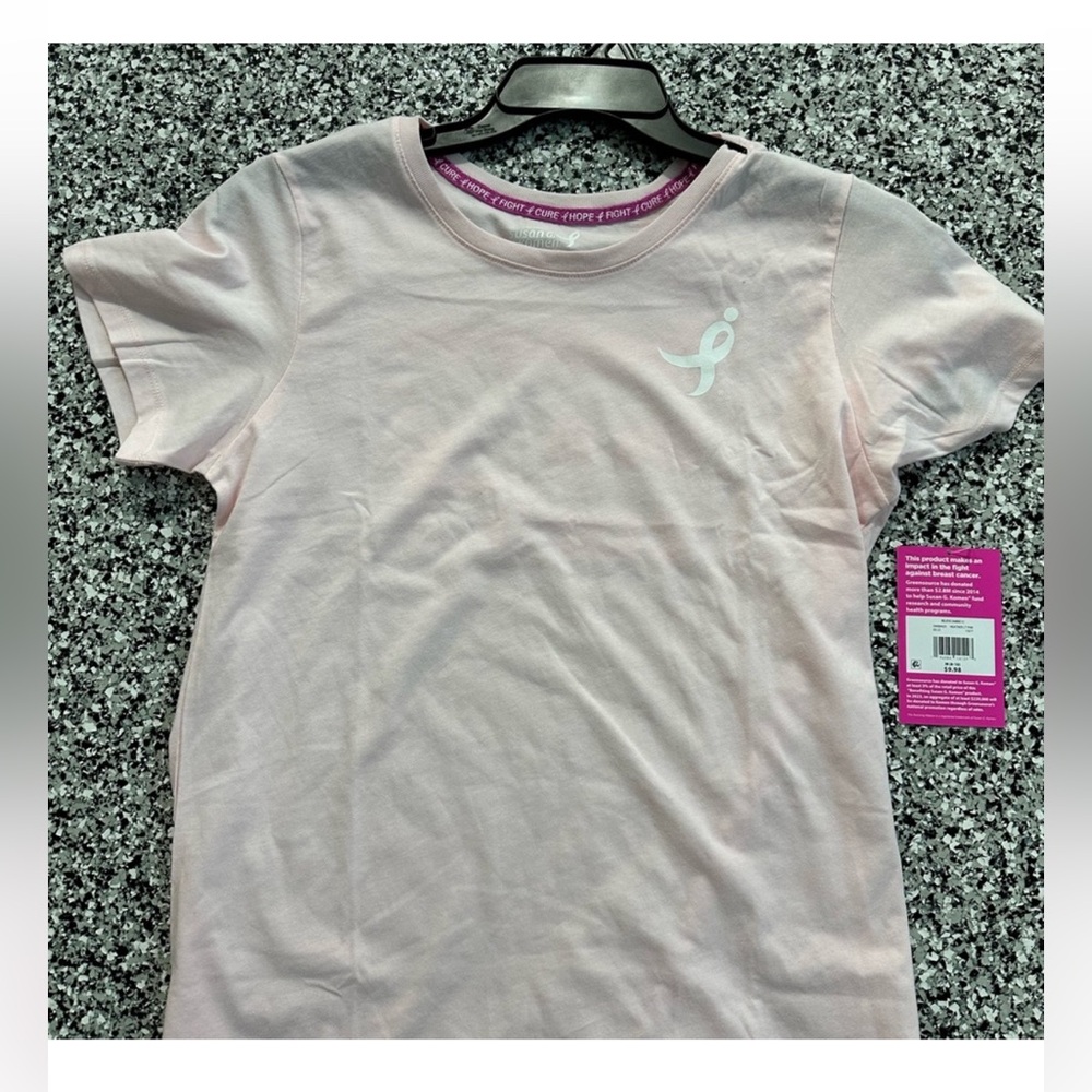 Short sleeve women breast cancer awareness tee